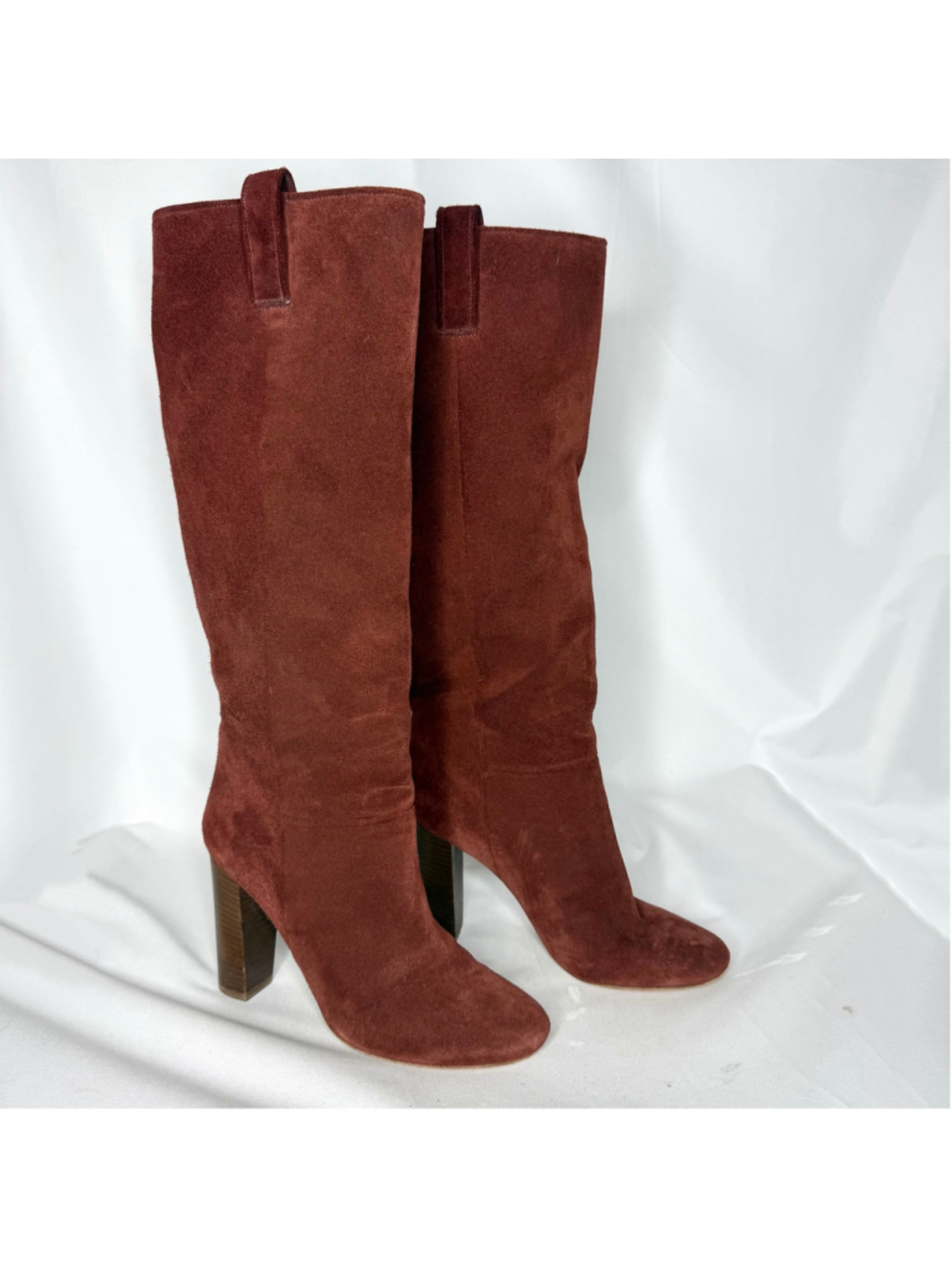 Women's J.Crew Brown Suede Heeled Boots Size 7